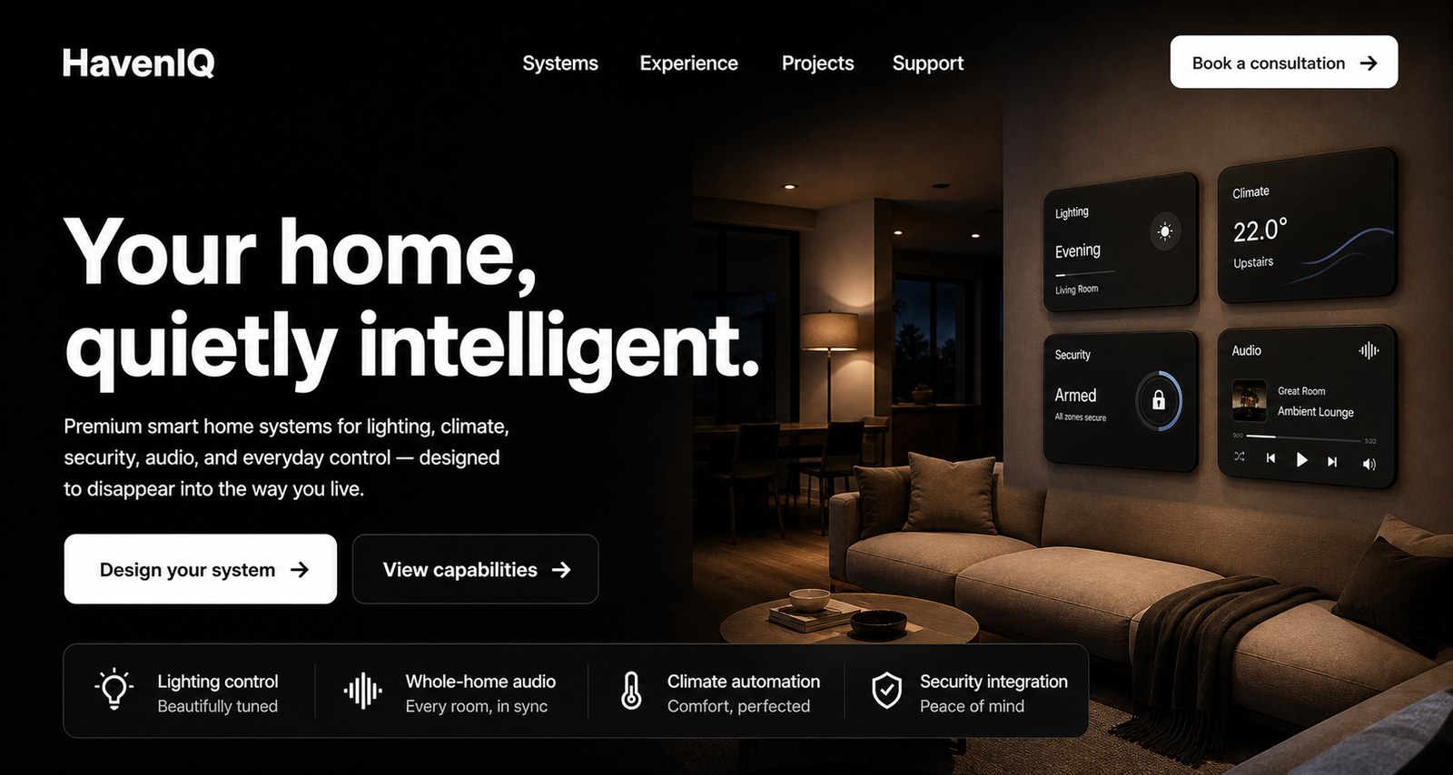 HavenIQ website built by Frontage